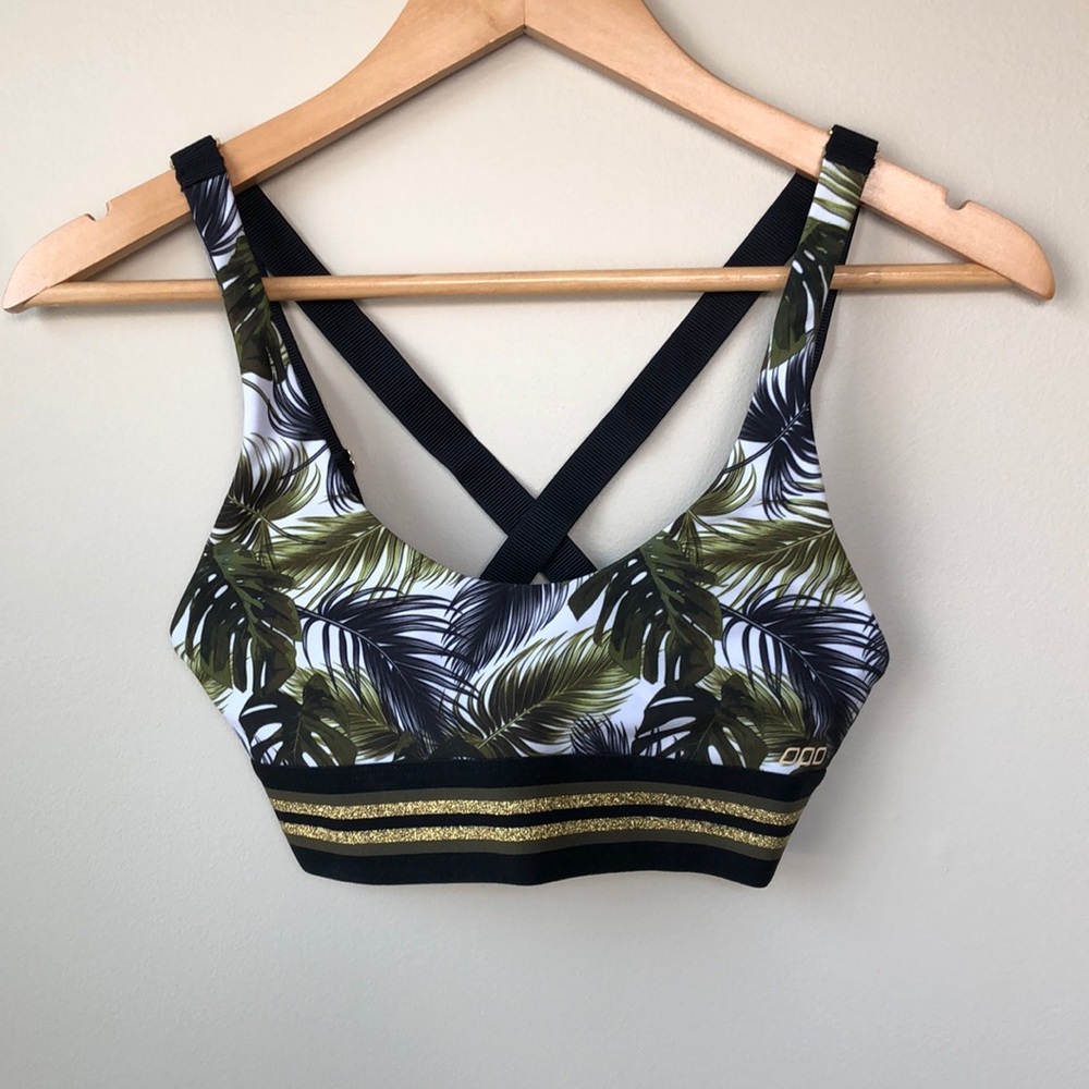 Lorna Jane palm tree sports bra